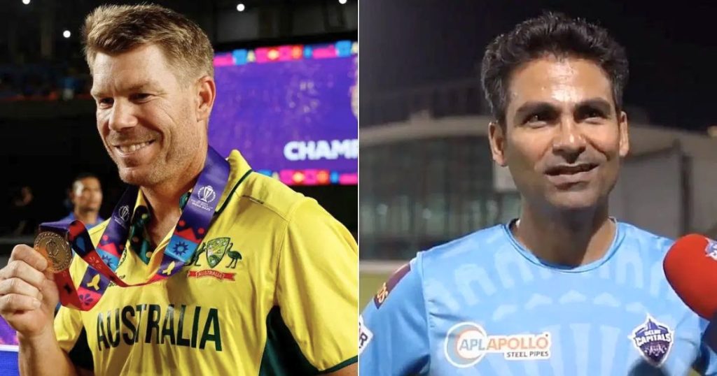 david warner vs md kaif